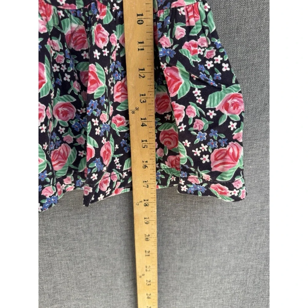 Vintage Sz 2T Oshkosh B'Gosh 90's Floral Dress Embroidered Peter Pan Collar